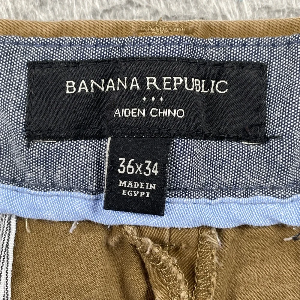 Banana Republic Pants Mens 36x34 Brown Aiden Chino Slim Fit Cotton Casual